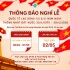 THÔNG BÁO LỊCH NGHỈ LỄ 30/4/2026 & 01/5/2026