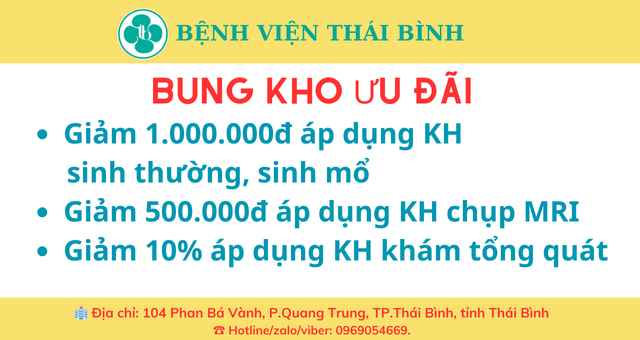 BUNG KHO ƯU ĐÃI LỚN NHẤT NĂM TẠI BỆNH VIỆN THÁI BÌNH
