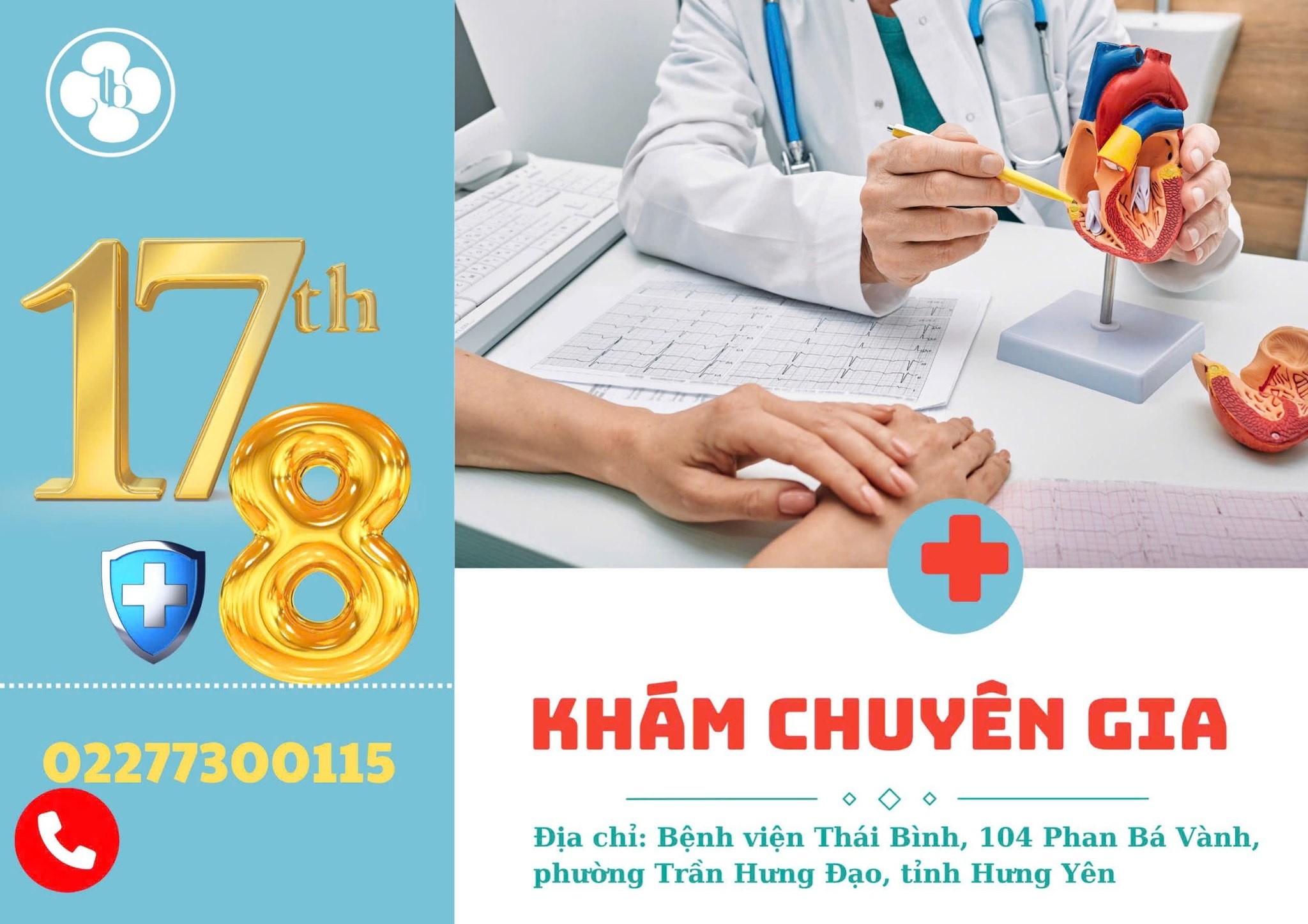 LỊCH KHÁM CHUYÊN GIA TIM MẠCH THÁNG 8 TẠI BỆNH VIỆN THÁI BÌNH
