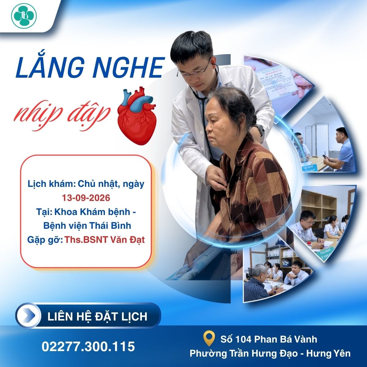 LỊCH KHÁM CHUYÊN GIA TIM MẠCH THÁNG 9/2026
