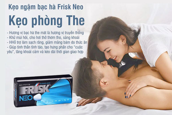 Kẹo Frisk Neo mang đến cảm giác hứng khởi kéo dài làm tăng thêm thời gian cho những khoảnh khắc riêng tư