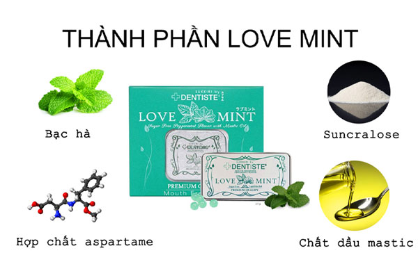 Kẹo tình yêu Love mint chủ yếu được làm từ bạc hà tự nhiên vì vậy nó rất an toàn cho cả người sử dụng và đối tác